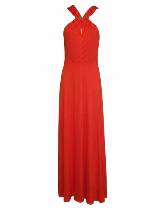 Ann Taylor Dresses & Skirts - NWT Ann Taylor Red Halter Summer Maxi Dress Size 2